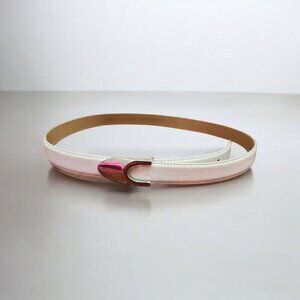 Bloomingddes Women white leather belt